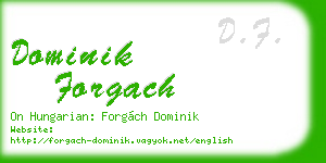 dominik forgach business card