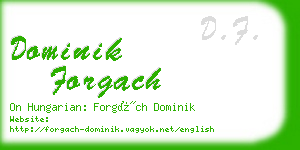 dominik forgach business card